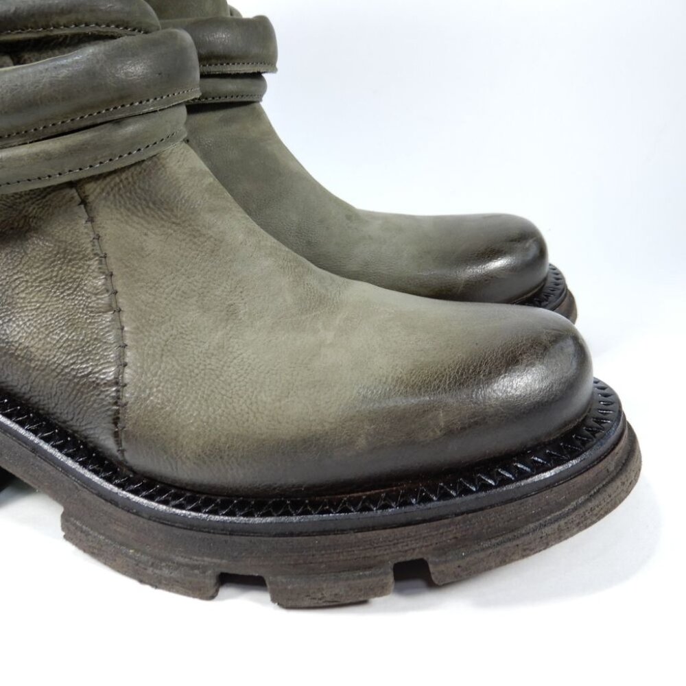 A.S.98 Linder Chunky Platform BOOTS Size 39 8.5 9 Green Leather NEW $399 - Picture 8 of 14
